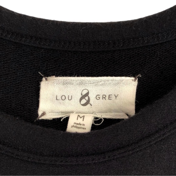 Lou & Grey Signature Soft Tie Shoulder Dress Black medium short sleeve casual - Picture 5 of 7